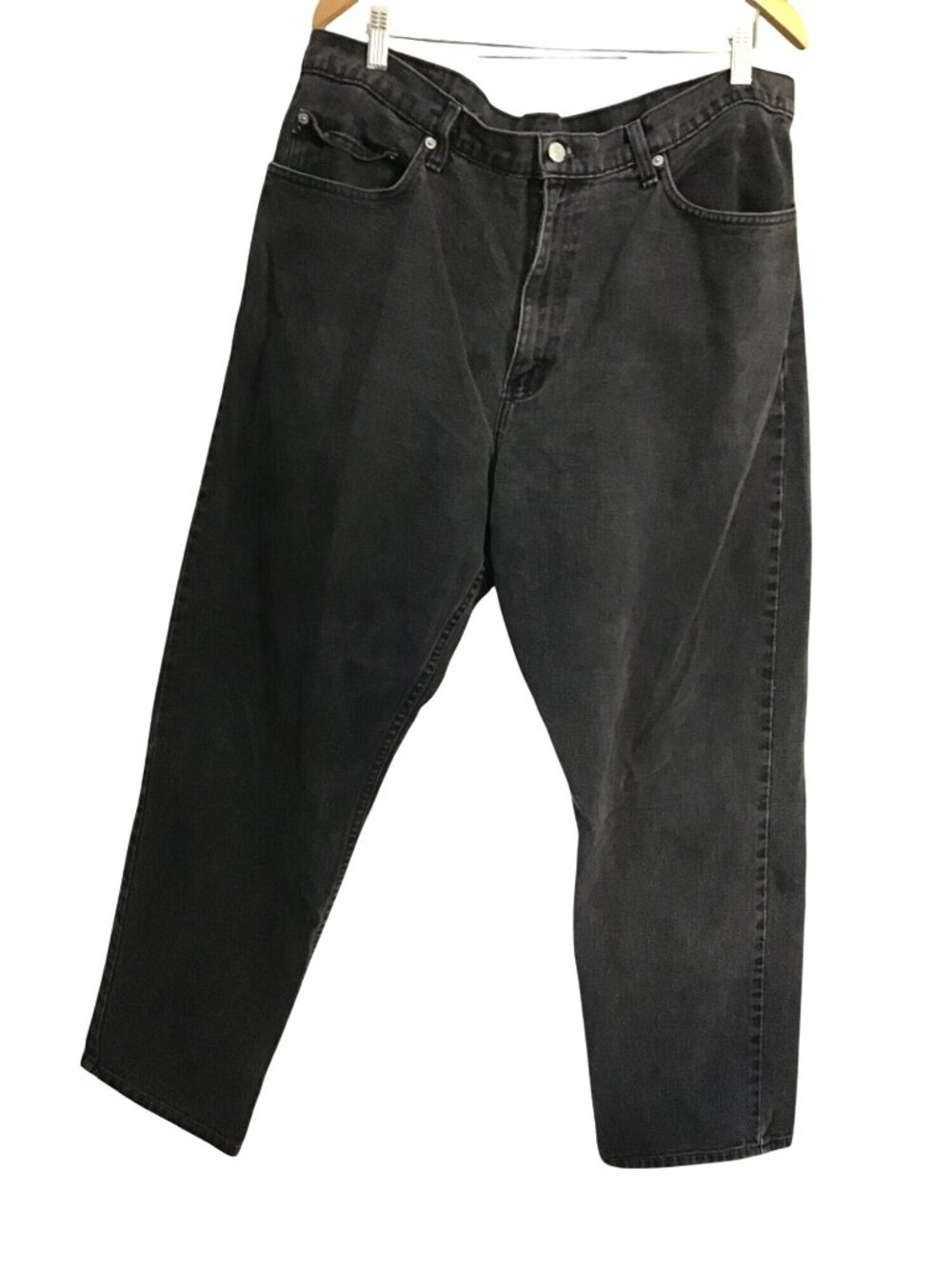 POLO RALPH LAUREN -BLACK COTTON STRAIGHT LEG MEN'S JEANS 40X32